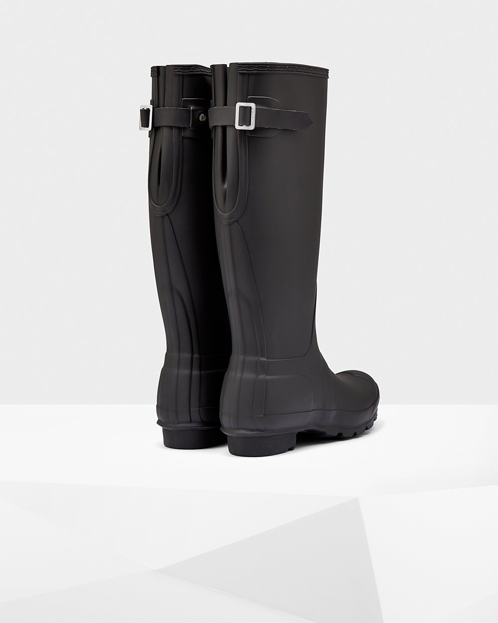 Womens Hunter Original Back Adjustable - Tall Rain Boots Black - 4036-KQUTE